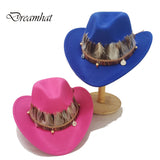 Unisex Cowboy Felt Brim Hat