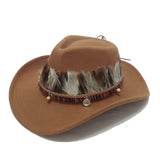 Unisex Cowboy Felt Brim Hat