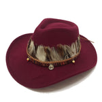 Unisex Cowboy Felt Brim Hat