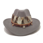 Unisex Cowboy Felt Brim Hat