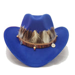 Unisex Cowboy Felt Brim Hat