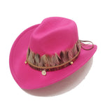 Unisex Cowboy Felt Brim Hat