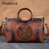 Quality Leather Embossed Shoulder Bag