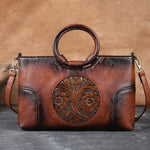 Quality Leather Embossed Shoulder Bag