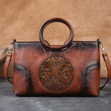 Quality Leather Embossed Shoulder Bag