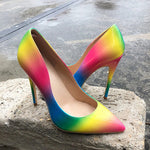 Rainbow Patent Leather Pumps